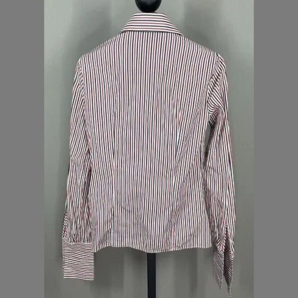 Michael Kors Collection Shirt Womens 2 black red button up designer classic - Picture 8 of 10